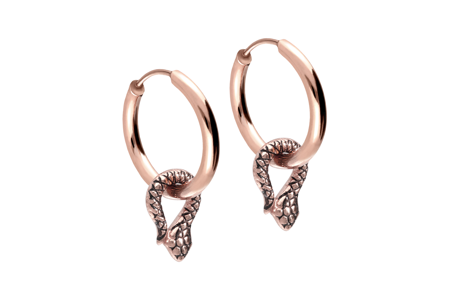 Chirurgenstahl Ohrclicker Creolen SCHLANGE von Piercingline